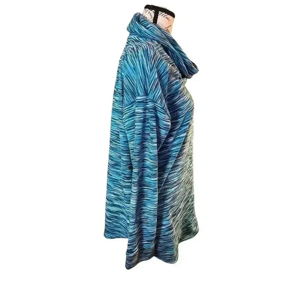 KIM ROGERS SIZE LARGE BLUES STRIPES TOP - Picture 2 of 4